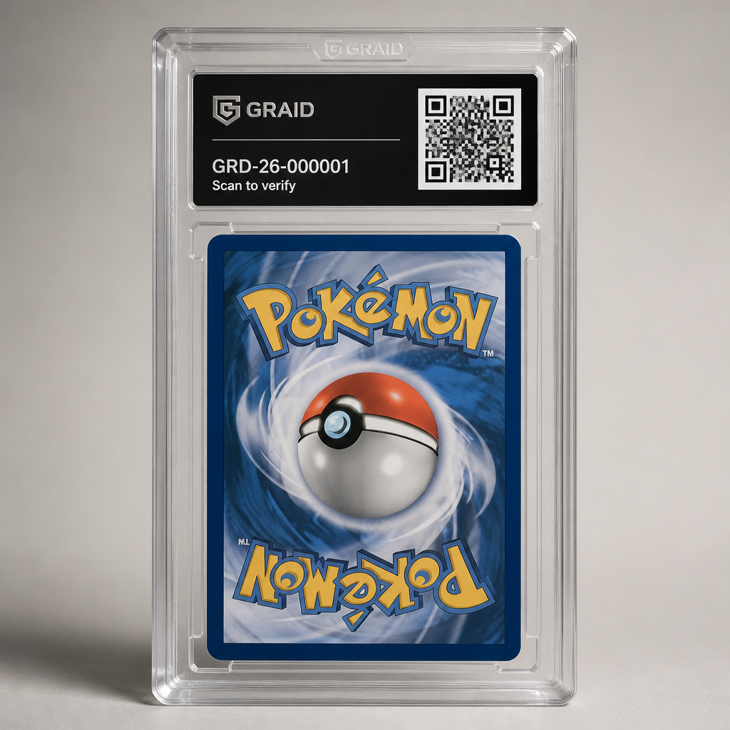 Rückseite der gegradeten GRAID Karte mit QR Code